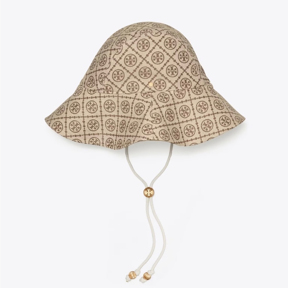 TORY BURCH T Monogram Bucket hat PRISTINE - Picture 3 of 7